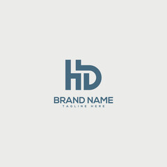 Monogram professional unique letter HB BH logo design template. Initials Business logo.