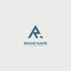 Monogram professional unique letter RA AR logo design template. Initials Business logo.