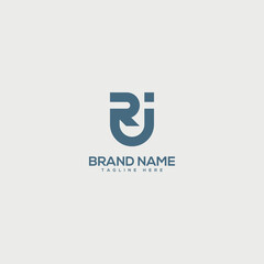 Monogram professional unique letter RJ JR logo design template. Initials Business logo.