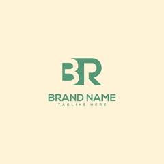 Monogram professional unique letter BR RB logo design template. Initials Business logo.