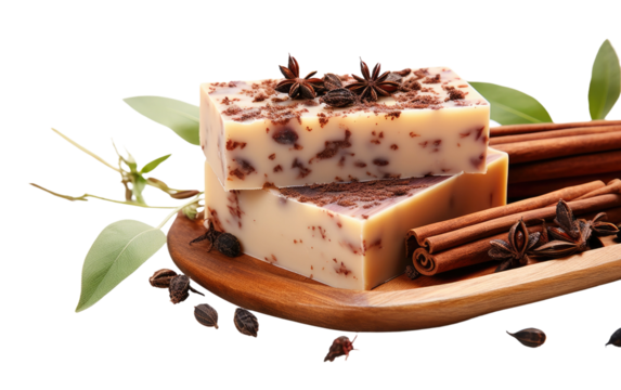 Spiced Safeguard Clove Oil Infused Bug Repellent Soap Bar on White or PNG Transparent Background