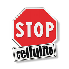 Stop cellulite - concept image with road sign