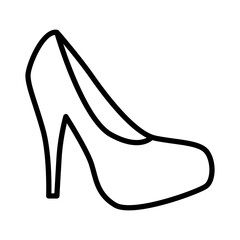 high heels line logo icon vector image