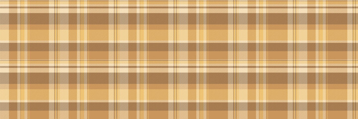 Perfection tartan check textile, hunter fabric pattern seamless. Table cloth vector background plaid texture in orange and light colors.