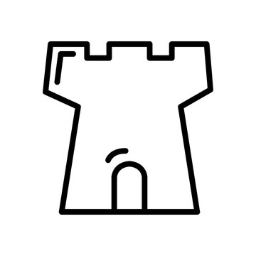recommend clip art: castle line logo icon vector image