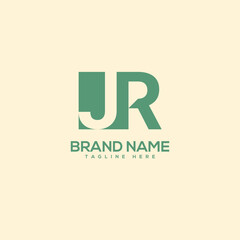Monogram professional unique letter JR RJ logo design template. Initials Business logo.