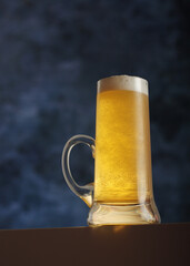 A mug with traditional German lager beer	