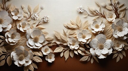 3D floral background
