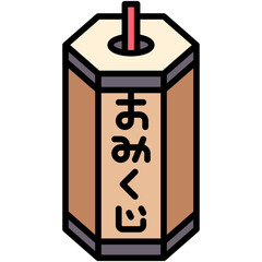 Japanese Fortune telling icon, Japanese New Year related vector