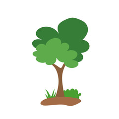 Green tree Fertile A variety of forms on the White Background,Set of various tree sets,Trees for decorating gardens and home designs.vector illustration and icon