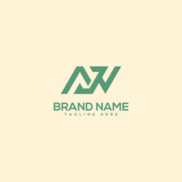 Monogram professional unique letter AW WA logo design template. Initials Business logo.