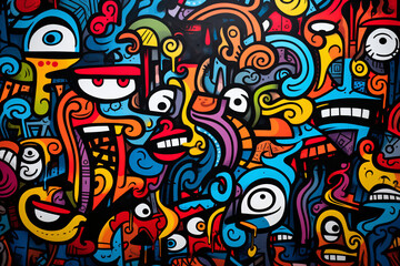 Fototapeta na wymiar Street art pattern background wallpaper, for postcards or web design