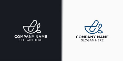 nature health logo concept, medical logo inspiration