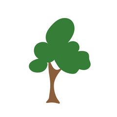 Green tree Fertile A variety of forms on the White Background,Set of various tree sets,Trees for decorating gardens and home designs.vector illustration and icon