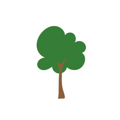 Green tree Fertile A variety of forms on the White Background,Set of various tree sets,Trees for decorating gardens and home designs.vector illustration and icon