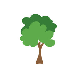 Green tree Fertile A variety of forms on the White Background,Set of various tree sets,Trees for decorating gardens and home designs.vector illustration and icon