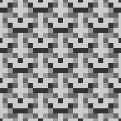 Squares, rectangles, figures seamless pattern. Folk wallpaper. Checks, blocks, shapes ornate. Geometric background. Tribal motif. Ethnic ornament. Textile print, abstract design. Geometrical vector.