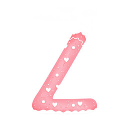 Pink Number and Alphabet Clipart