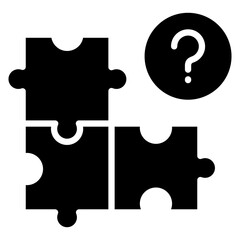 Quiz Puzzle Icon Element For Design