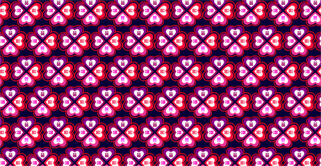 Seamless romantic pattern with hand drawn for design postcards, print, poster, banner, party, textile, paper, valentine, wallpaper. 