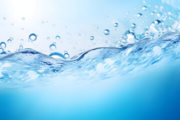 water splash in blue. 