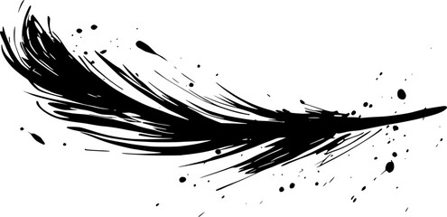 isolated vintage watercolor ink splashes brush strokes