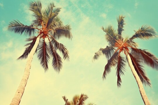 a beautiful tropical photo of palm trees