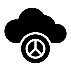 cloud glyph icon