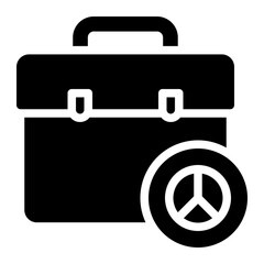 briefcase glyph icon