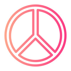 peace gradient icon