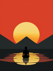 meditation poster / Generative AI