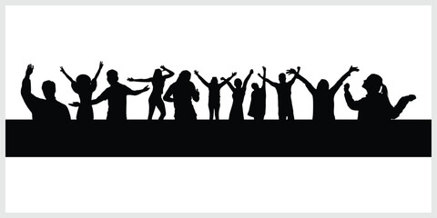 Logo Party Silhouette- Clubbing Vector Silhouette