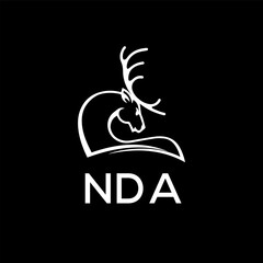 NDA Letter logo design template vector. NDA Business abstract connection vector logo. NDA icon circle logotype.
