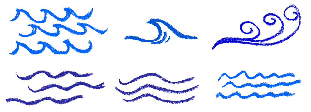 Ocean Wave Crayon Drawing
