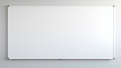Obraz premium Clean office white board in a modern meeting room ready for business presentation or ideas and brainstorming.