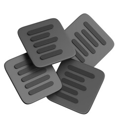 3d render Align Text Tool illustration    