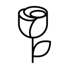 Rose flower icon vector on trendy design