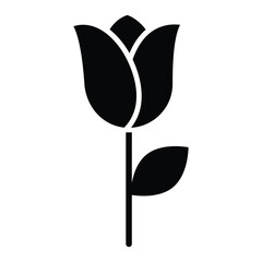 Rose flower icon vector on trendy design