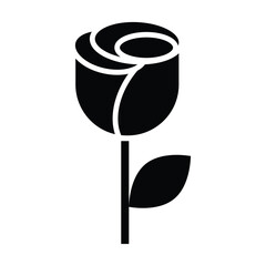Rose flower icon vector on trendy design
