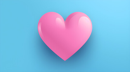3d render of a pink heart on pink background