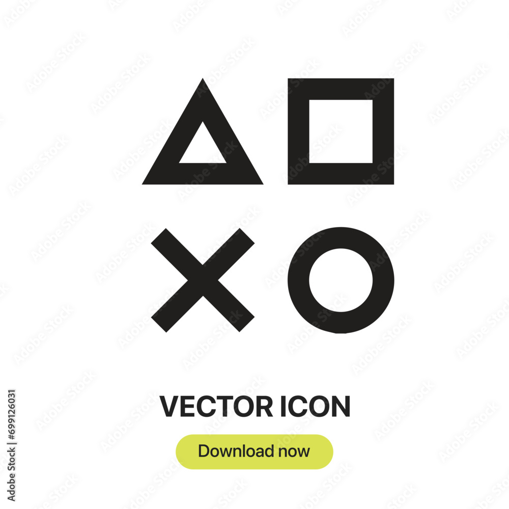 Poster buttons icon vector. linear-style sign for mobile concept and web design. buttons symbol illustratio