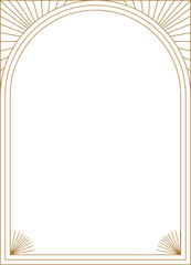 Art deco frame. Vintage linear border. Retro design template for wedding invitations, menus, leaflets and greeting cards. © Marina Zlochin