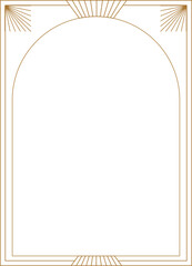 Art deco frame. Vintage linear border. Retro design template for wedding invitations, menus, leaflets and greeting cards. © Marina Zlochin