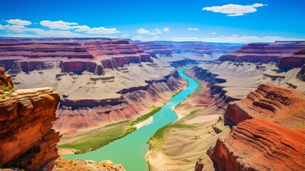 Captivating view of the Grand Canyon's vastness and colors