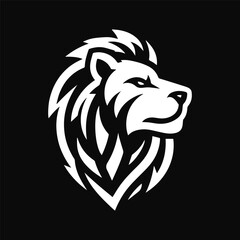lion logo- vector lion head logo Illustration