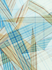 Abstract floral with blue and white stripes pattern for background. Dynamic and colorful expression for design