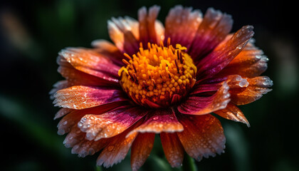 Vibrant colored flower petals in a close up of nature beauty generated by AI