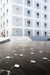 Modern Public Library of Stuttgart in Germany