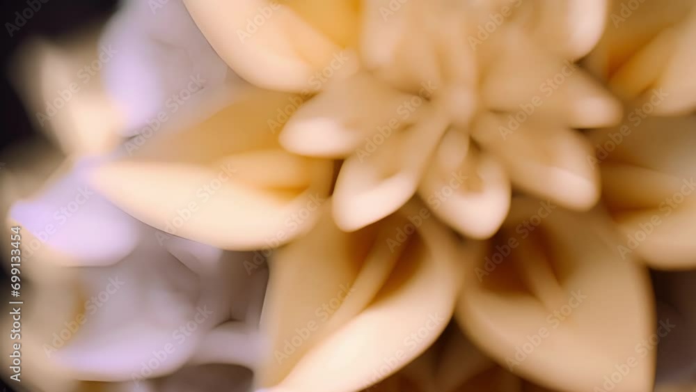 Poster an upclose picture of an origami flower, demonstrating the transformative power of folding and how s