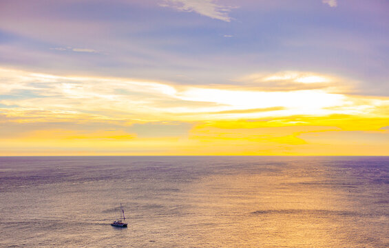 Sunset Laem Phromthep. Background images and pictures of sunset viewpoints. Twilight. The most famous tourist attraction in Phuket, Thailand.